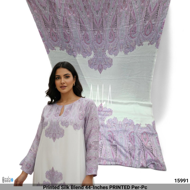 Printed Silk Blend 44-Inches PRINTED Per-Pc