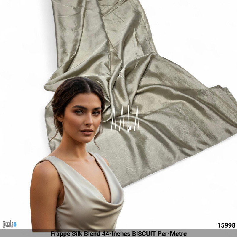 Frappe Silk Blend 44-Inches BISCUIT Per-Metre