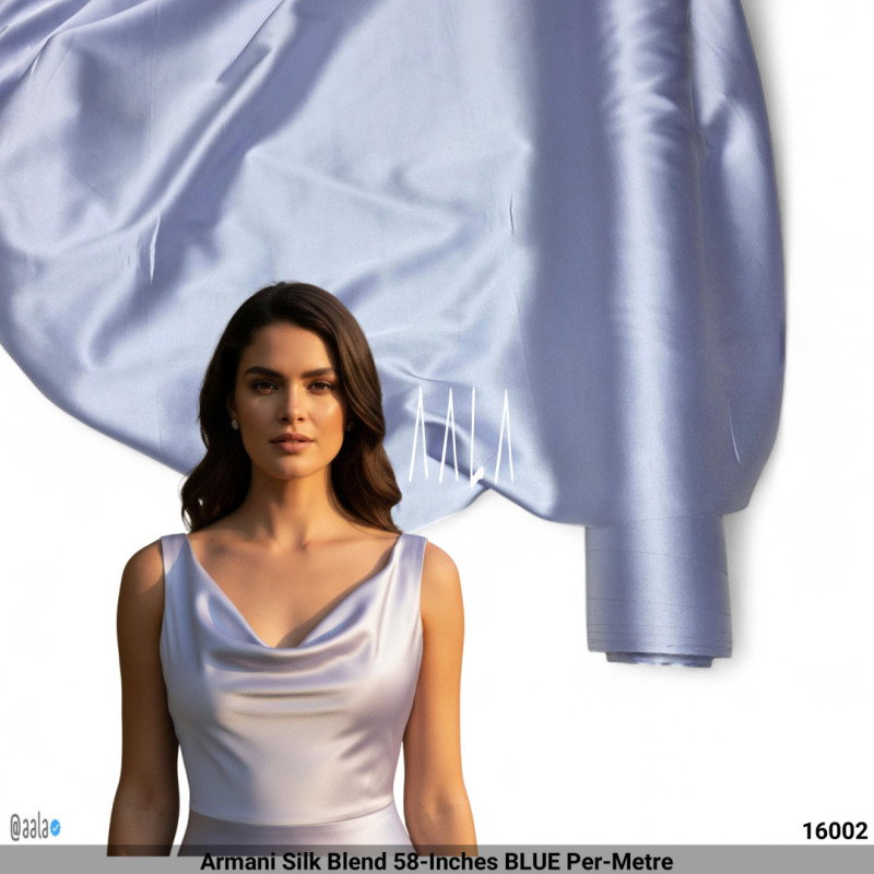Armani Silk Blend 58-Inches BLUE Per-Metre