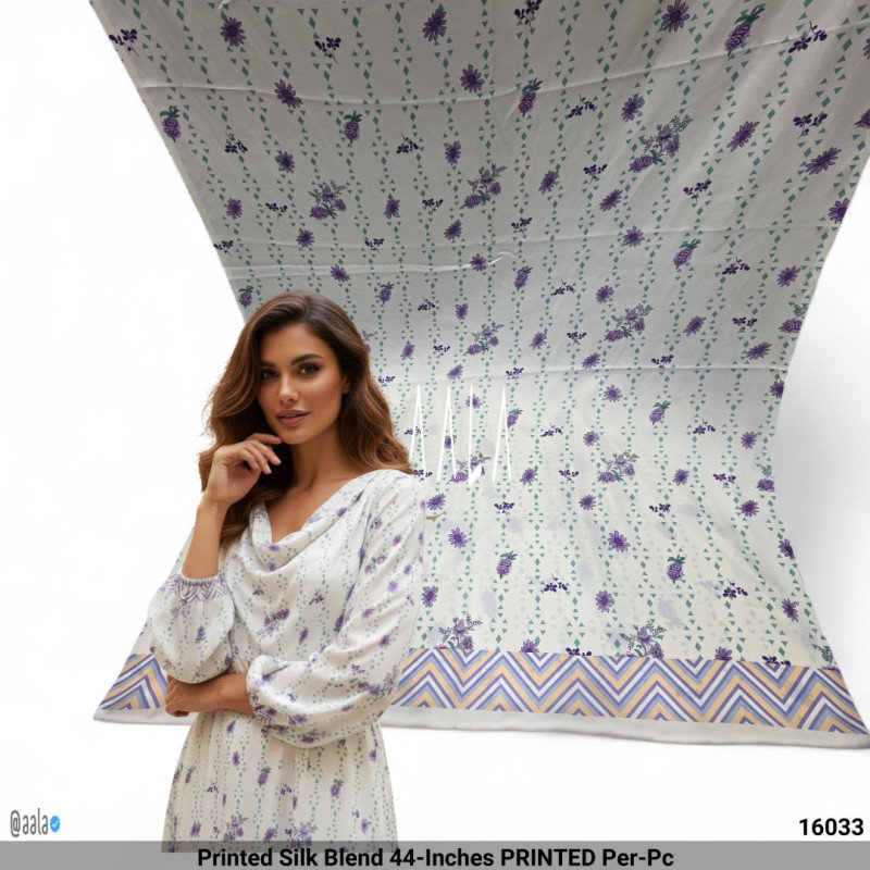 Printed Silk Blend 44-Inches PRINTED Per-Pc