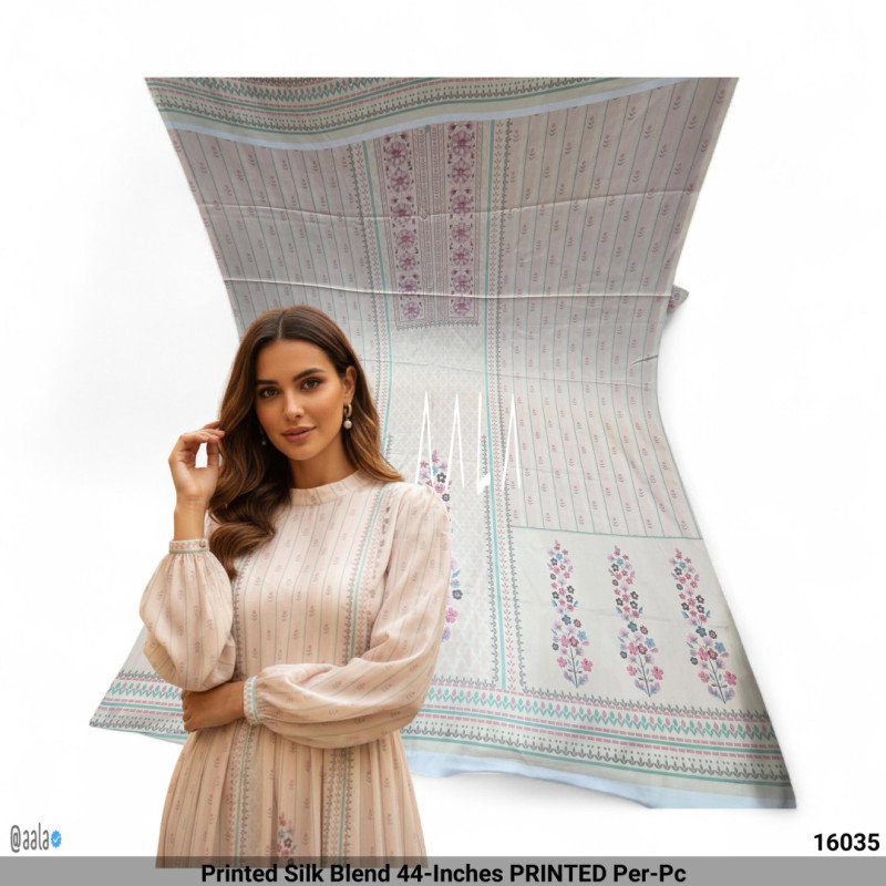 Printed Silk Blend 44-Inches PRINTED Per-Pc