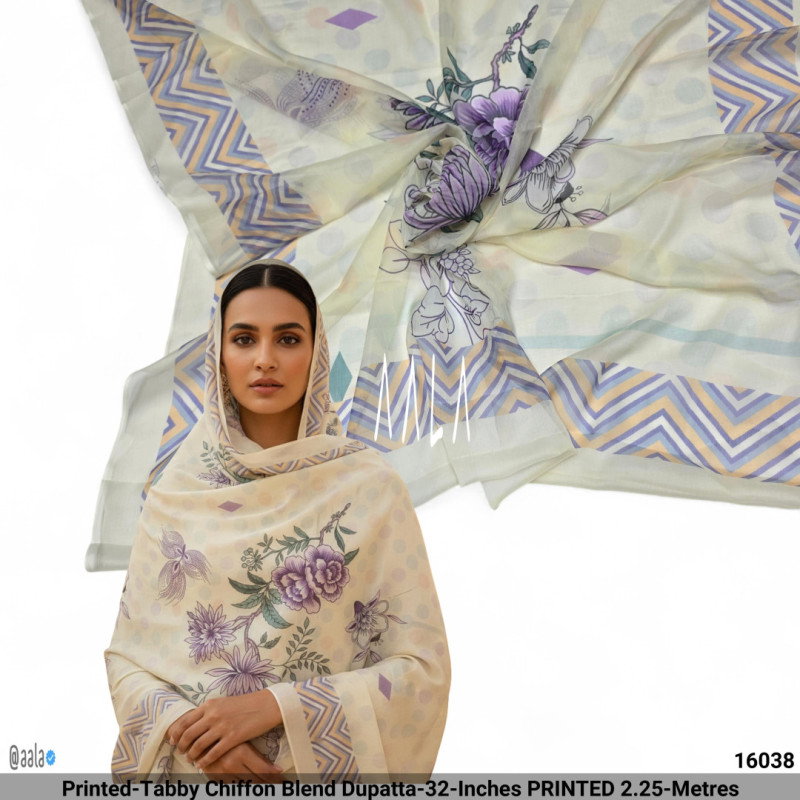 Printed-Tabby Chiffon Blend Dupatta-32-Inches PRINTED 2.25-Metres