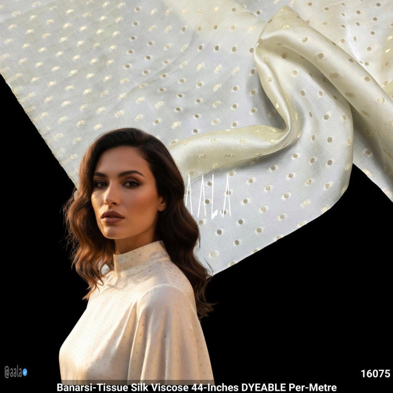 Banarsi-Tissue Silk Viscose 44-Inches DYEABLE Per-Metre