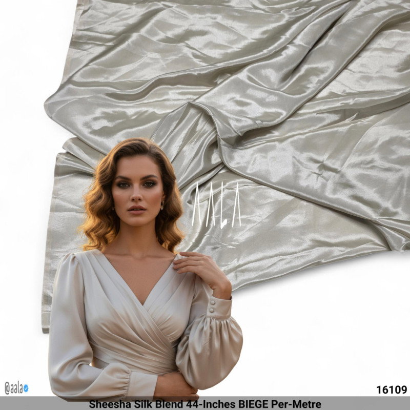 Sheesha Silk Blend 44-Inches BIEGE Per-Metre
