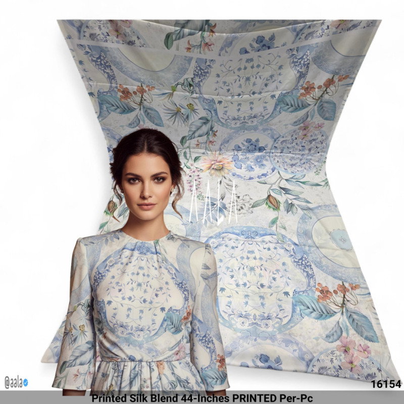 Printed Silk Blend 44-Inches PRINTED Per-Pc