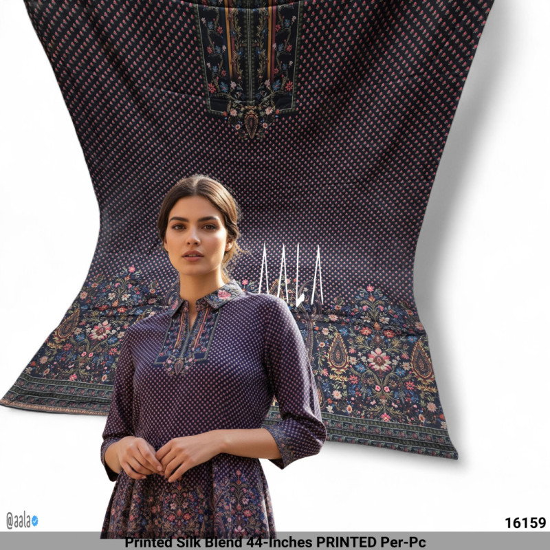 Printed Silk Blend 44-Inches PRINTED Per-Pc