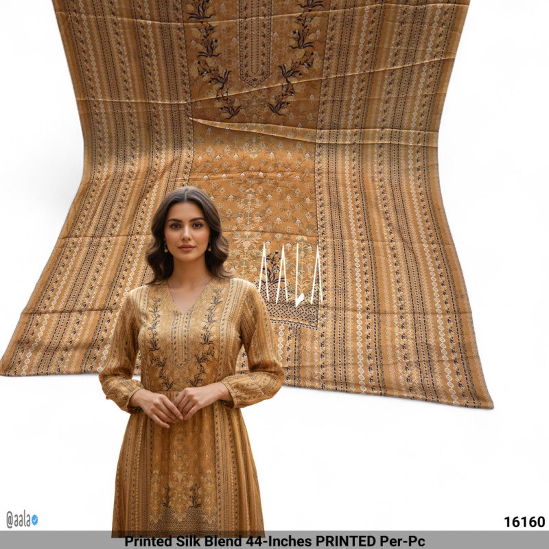 Printed Silk Blend 44-Inches PRINTED Per-Pc