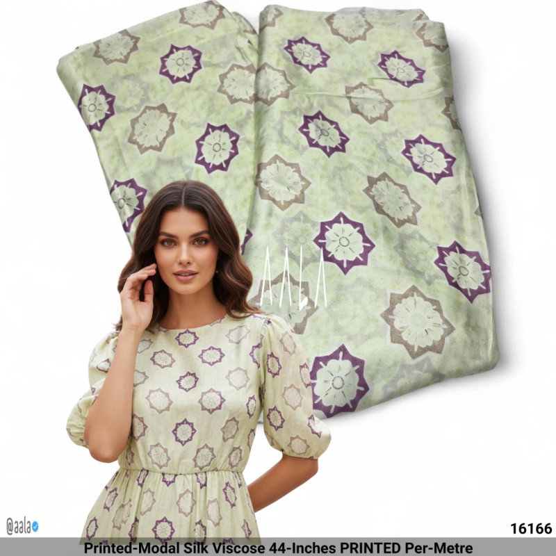 Printed-Modal Silk Viscose 44-Inches PRINTED Per-Metre