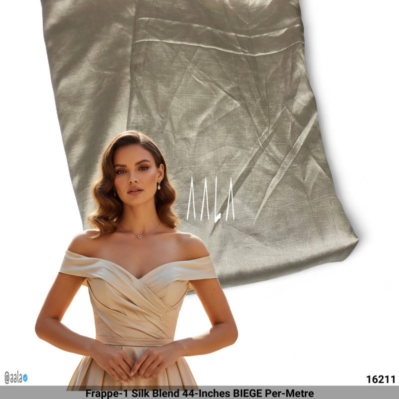 Frappe-1 Silk Blend 44-Inches BIEGE Per-Metre