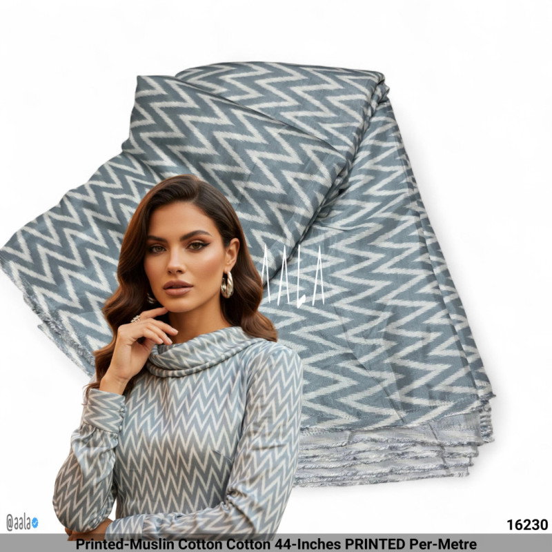 Printed-Muslin Cotton Cotton 44-Inches PRINTED Per-Metre