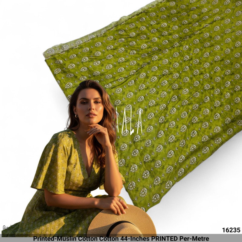 Printed-Muslin Cotton Cotton 44-Inches PRINTED Per-Metre