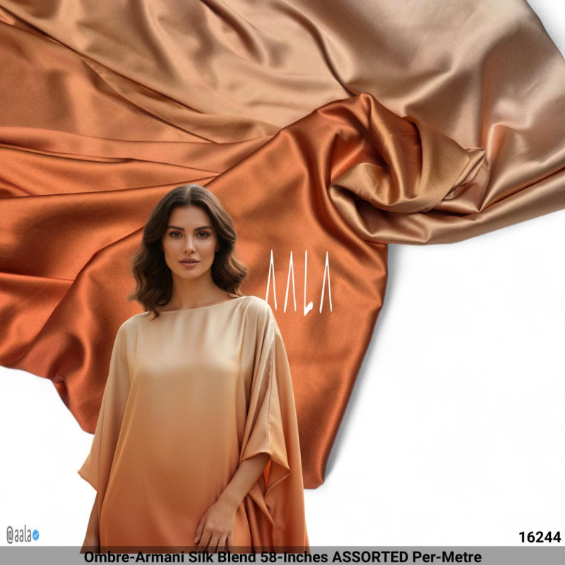 Ombre-Armani Silk Blend 58-Inches ASSORTED Per-Metre