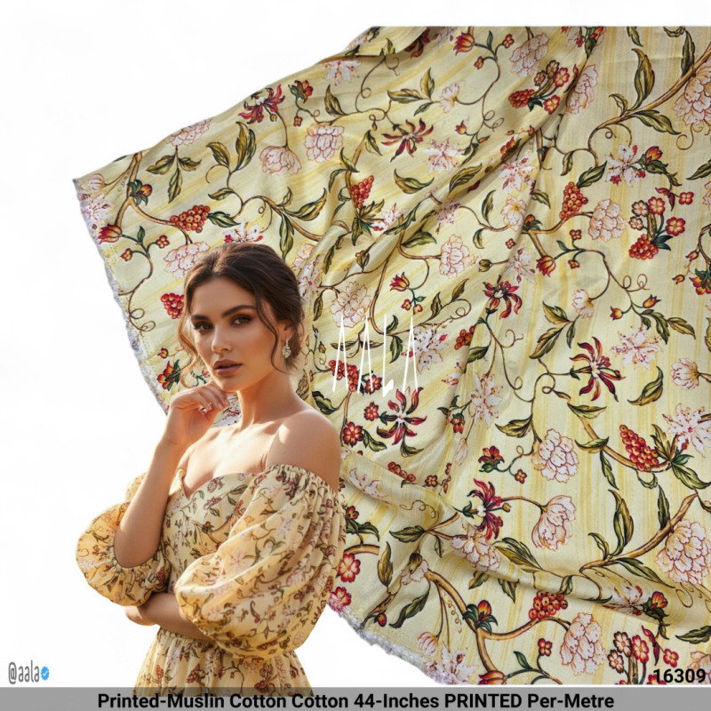 Printed-Muslin Cotton Cotton 44-Inches PRINTED Per-Metre