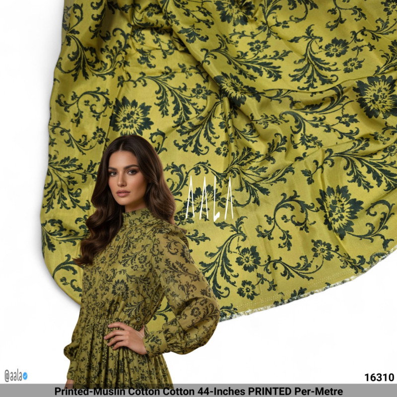 Printed-Muslin Cotton Cotton 44-Inches PRINTED Per-Metre
