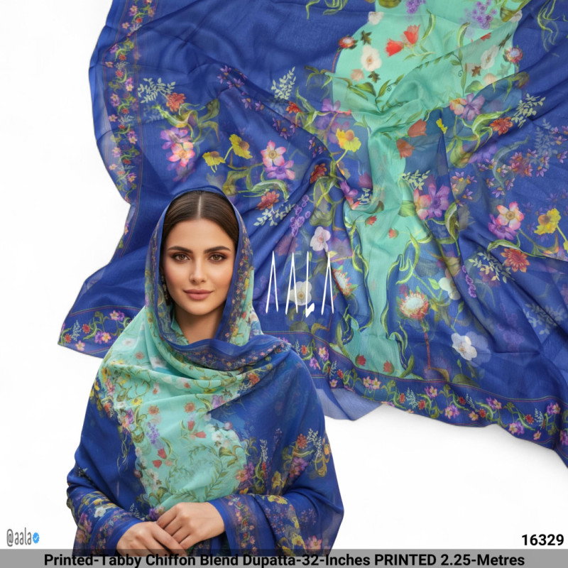 Printed-Tabby Chiffon Blend Dupatta-32-Inches PRINTED 2.25-Metres