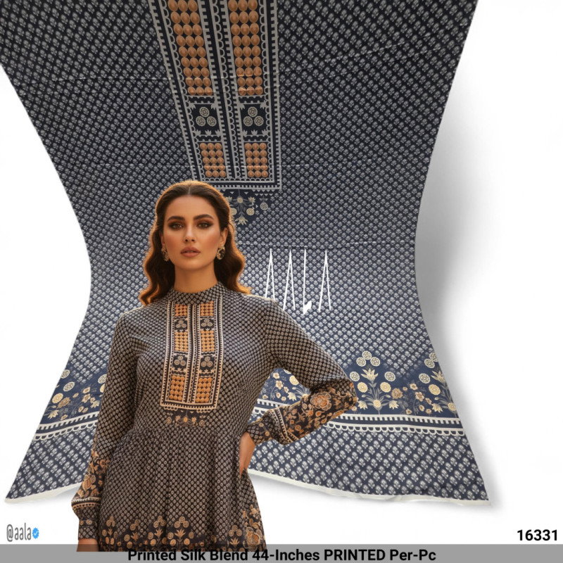 Printed Silk Blend 44-Inches PRINTED Per-Pc