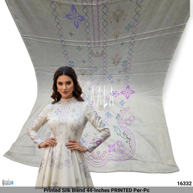 Printed Silk Blend 44-Inches PRINTED Per-Pc