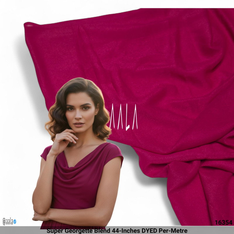 Super Georgette Blend 44-Inches DYED Per-Metre