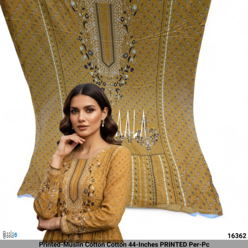 Printed-Muslin Cotton Cotton 44-Inches PRINTED Per-Pc