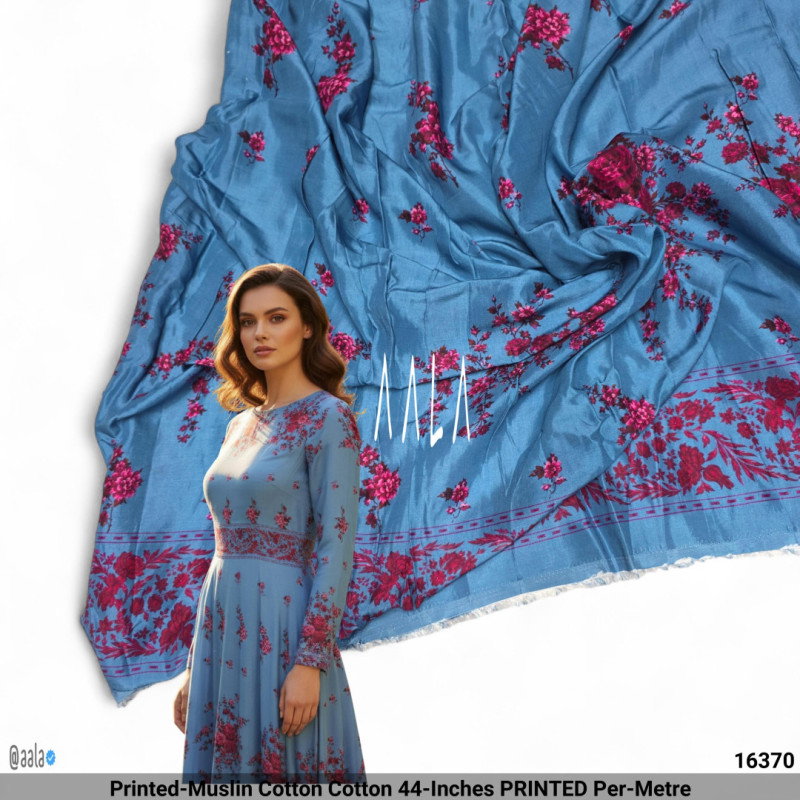 Printed-Muslin Cotton Cotton 44-Inches PRINTED Per-Metre