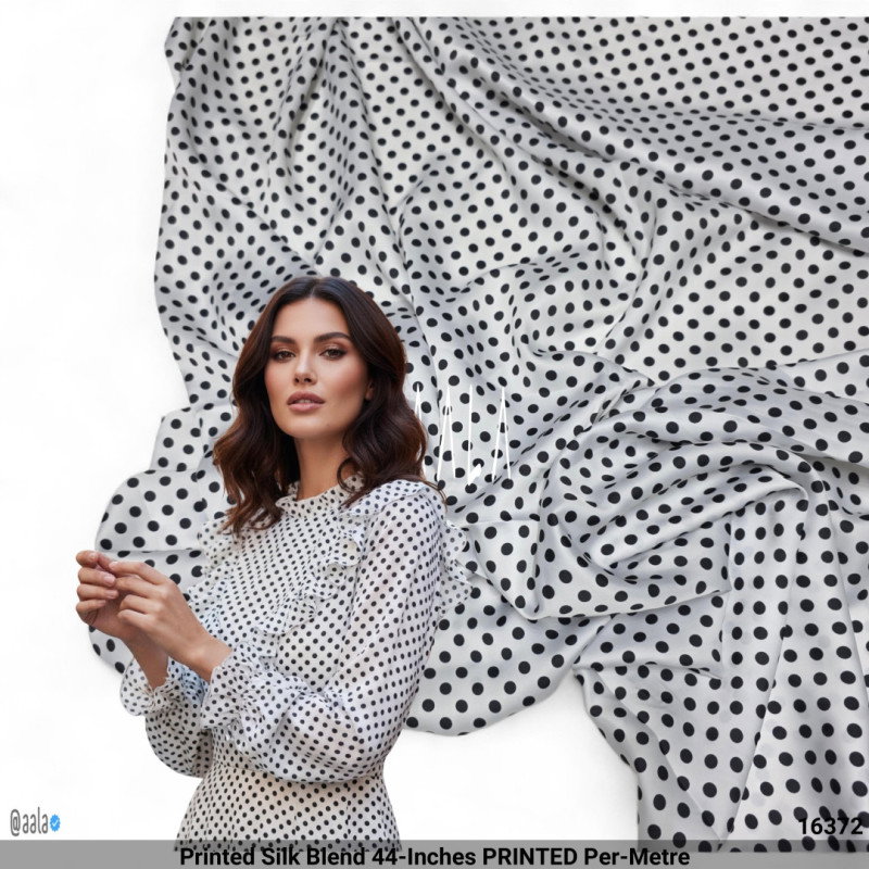 Printed Silk Blend 44-Inches PRINTED Per-Metre