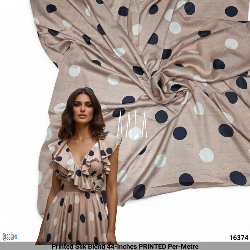 Printed Silk Blend 44-Inches PRINTED Per-Metre