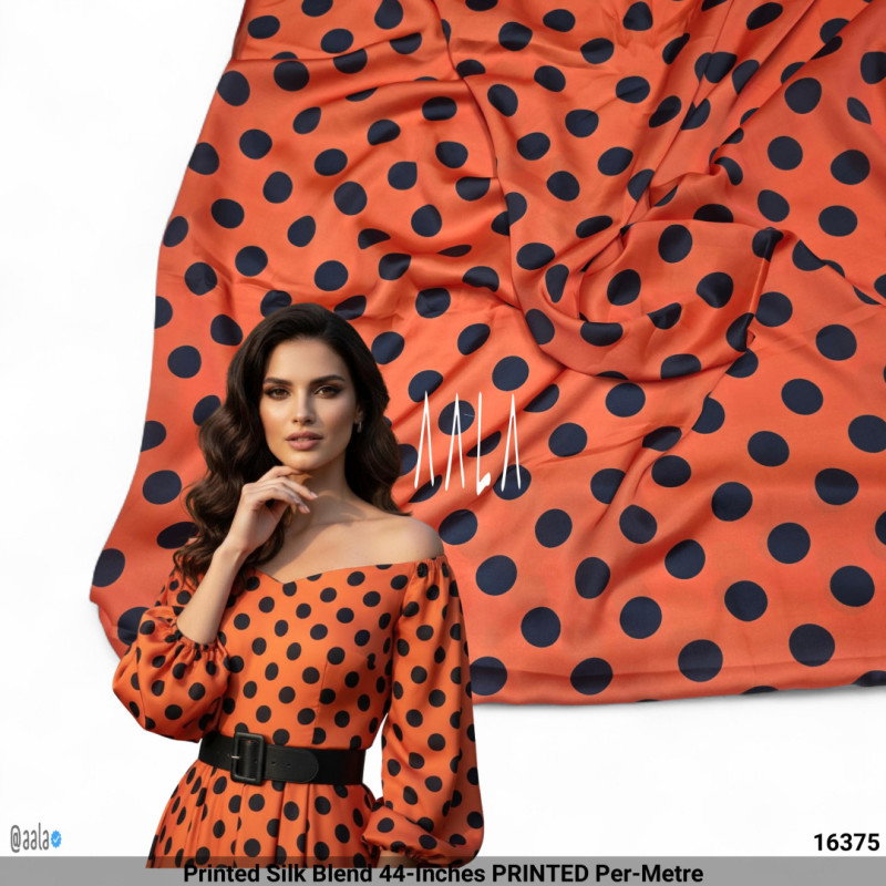 Printed Silk Blend 44-Inches PRINTED Per-Metre