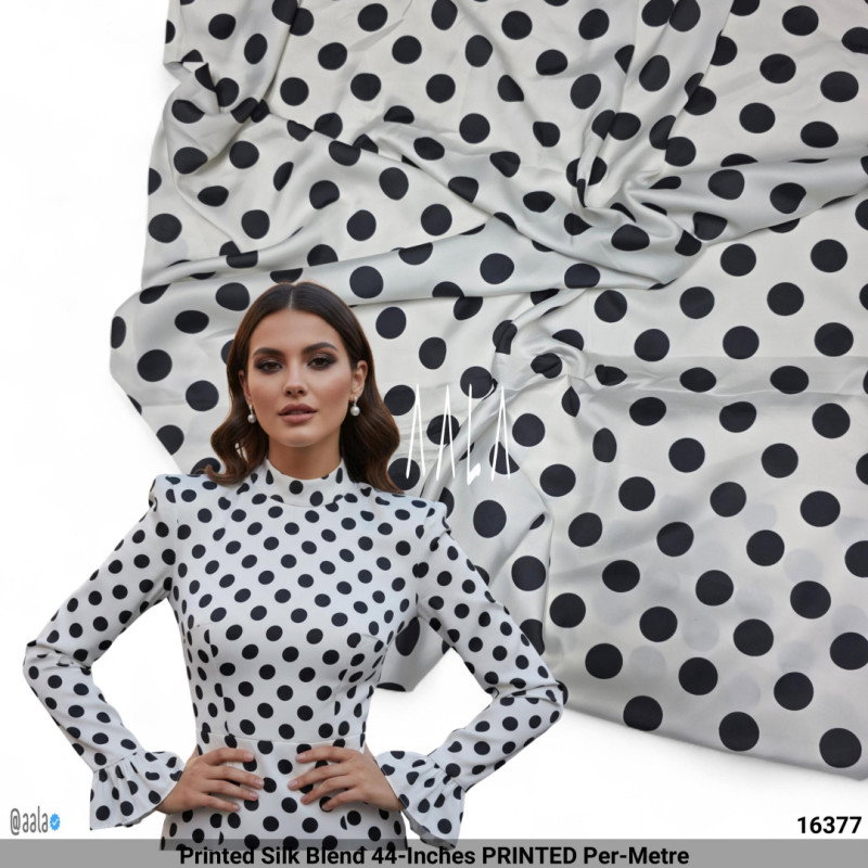 Printed Silk Blend 44-Inches PRINTED Per-Metre