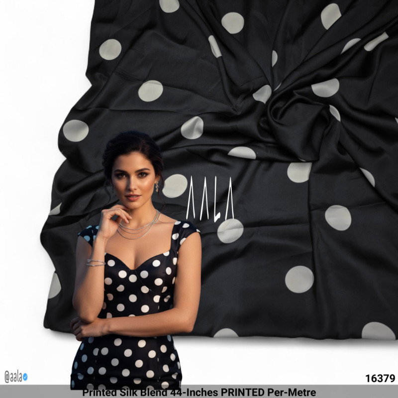 Printed Silk Blend 44-Inches PRINTED Per-Metre