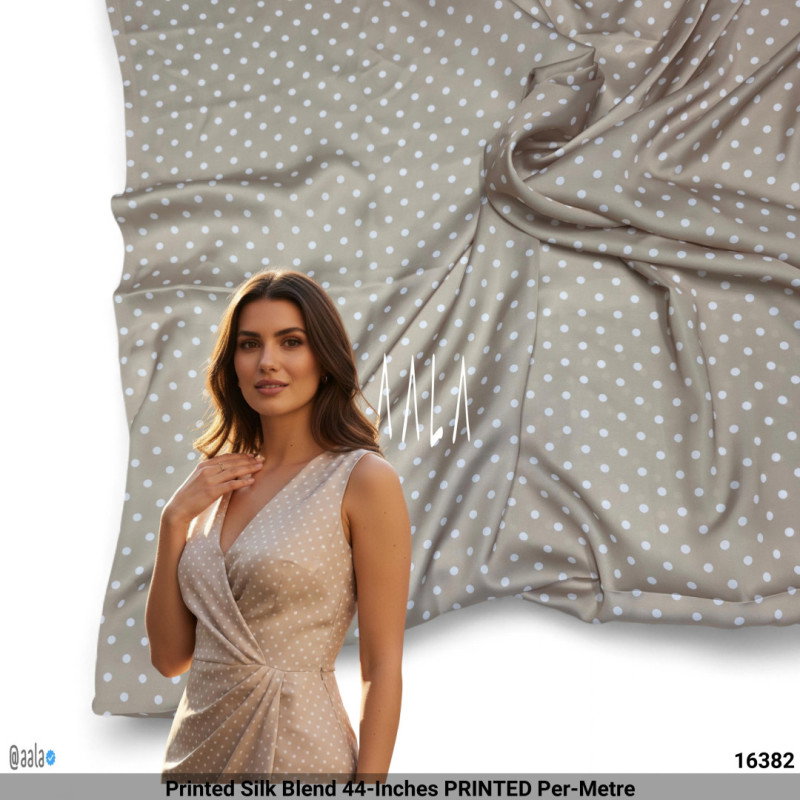Printed Silk Blend 44-Inches PRINTED Per-Metre