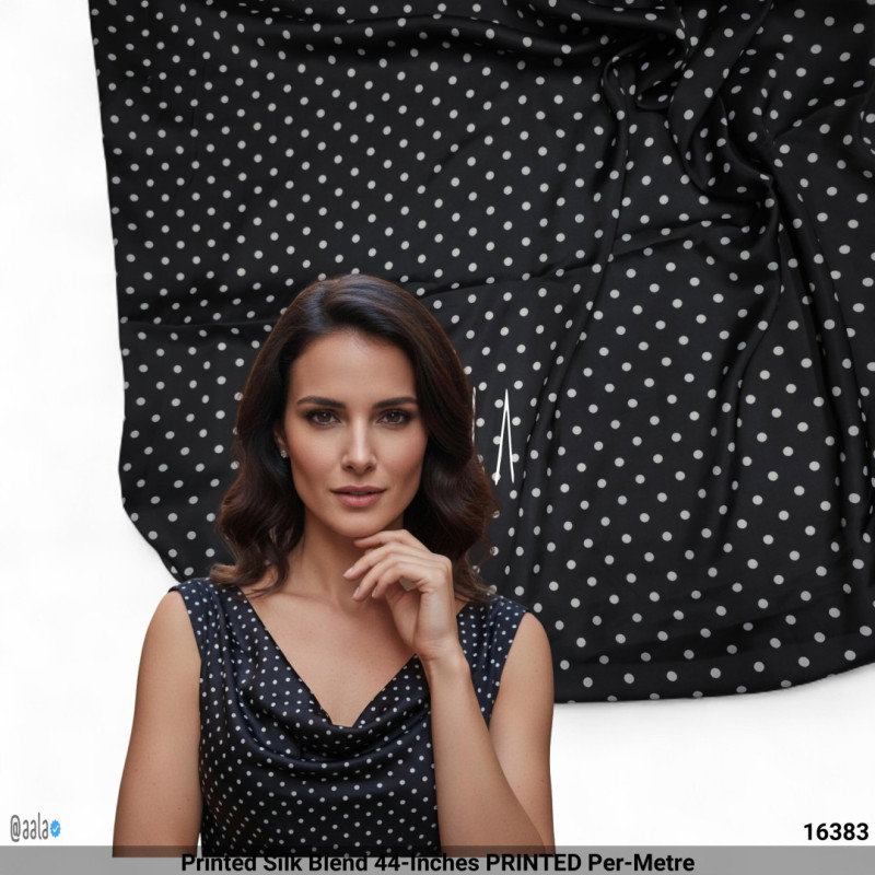 Printed Silk Blend 44-Inches PRINTED Per-Metre