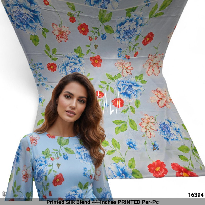 Printed Silk Blend 44-Inches PRINTED Per-Pc