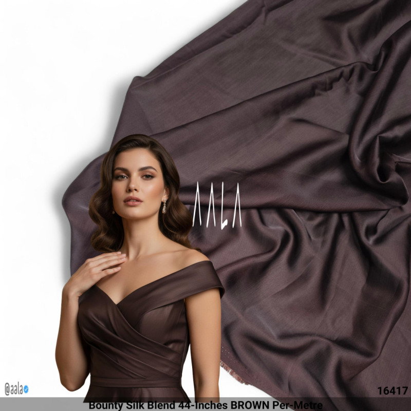 Bounty Silk Blend 44-Inches BROWN Per-Metre