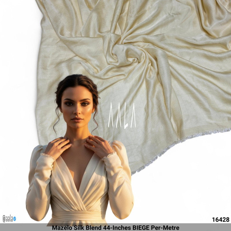 Mazelo Silk Blend 44-Inches BIEGE Per-Metre