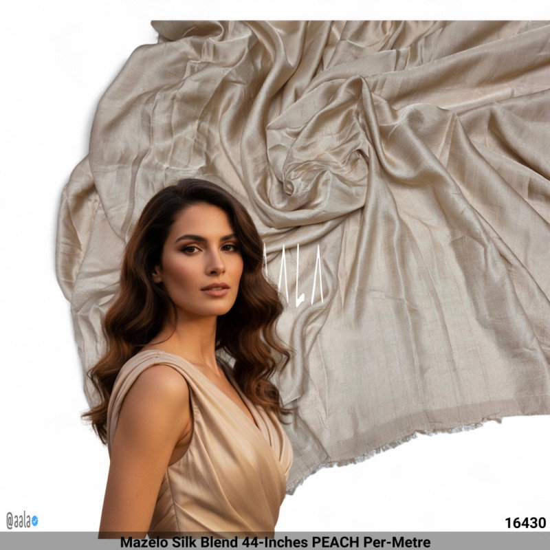 Mazelo Silk Blend 44-Inches PEACH Per-Metre