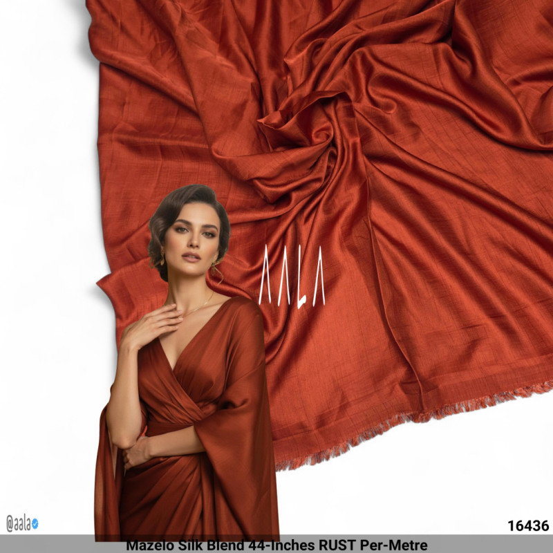 Mazelo Silk Blend 44-Inches RUST Per-Metre
