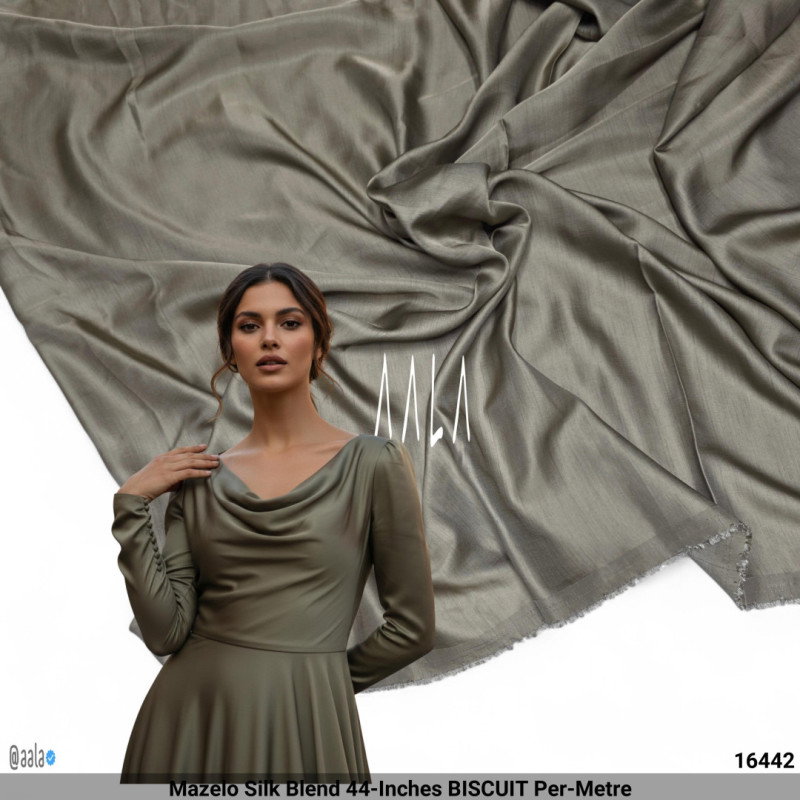 Mazelo Silk Blend 44-Inches BISCUIT Per-Metre