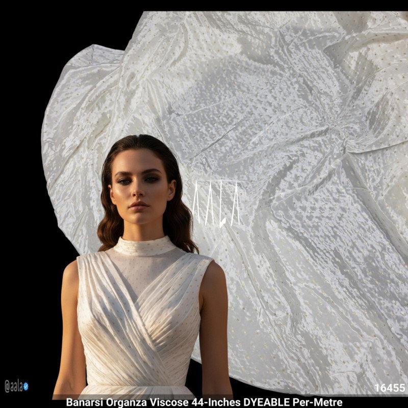 Banarsi Organza Viscose 44-Inches DYEABLE Per-Metre