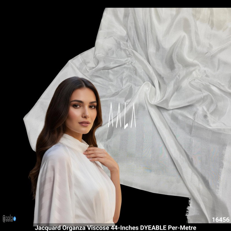 Jacquard Organza Viscose 44-Inches DYEABLE Per-Metre