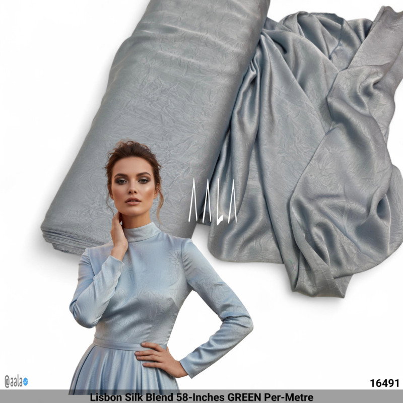 Lisbon Silk Blend 58-Inches GREEN Per-Metre