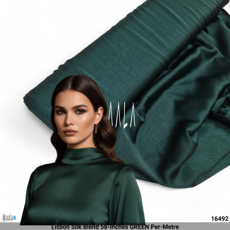 Lisbon Silk Blend 58-Inches GREEN Per-Metre