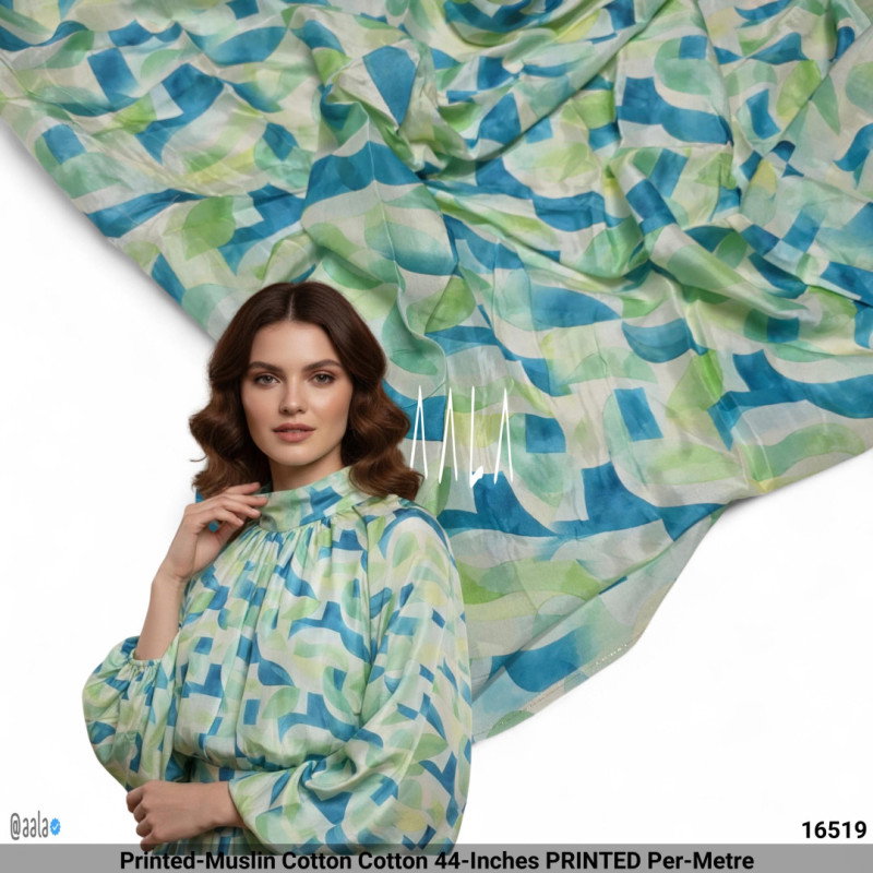 Printed-Muslin Cotton Cotton 44-Inches PRINTED Per-Metre
