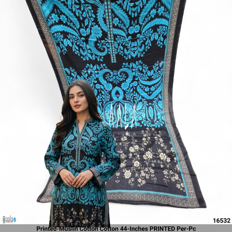 Printed-Muslin Cotton Cotton 44-Inches PRINTED Per-Pc