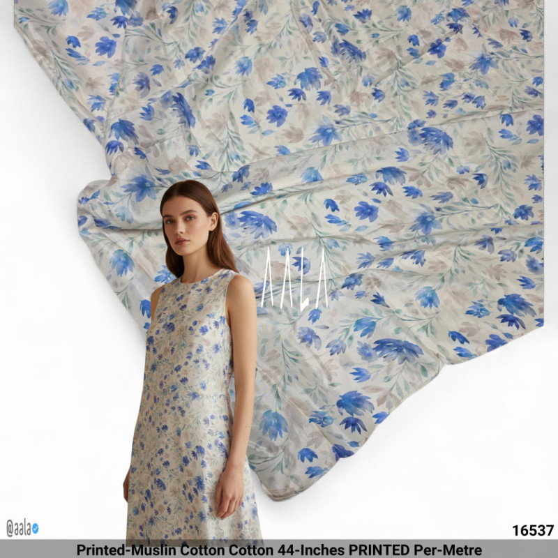 Printed-Muslin Cotton Cotton 44-Inches PRINTED Per-Metre