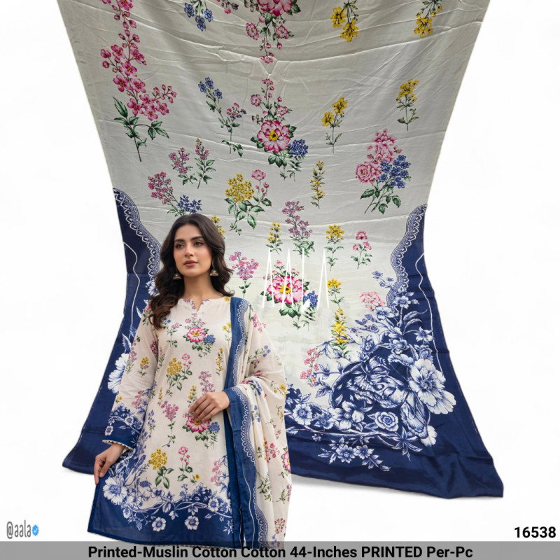 Printed-Muslin Cotton Cotton 44-Inches PRINTED Per-Pc