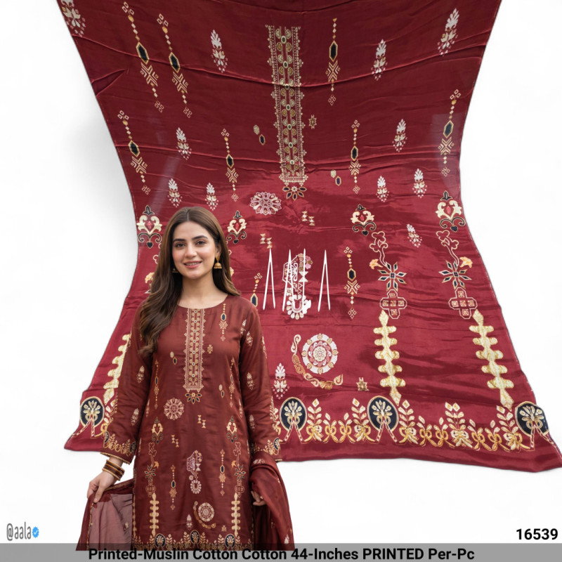 Printed-Muslin Cotton Cotton 44-Inches PRINTED Per-Pc