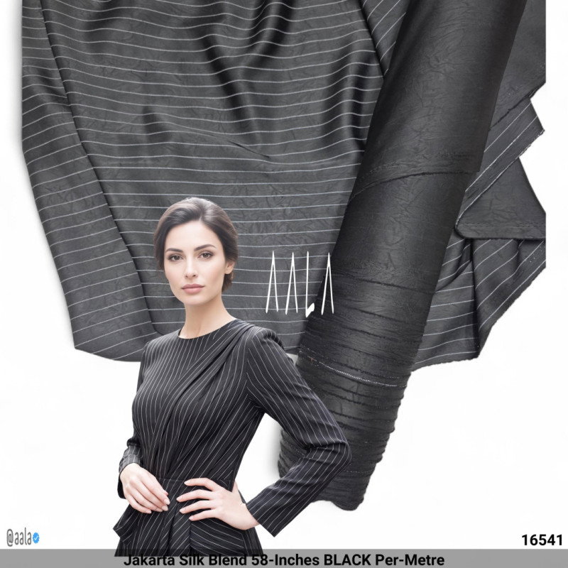 Jakarta Silk Blend 58-Inches BLACK Per-Metre