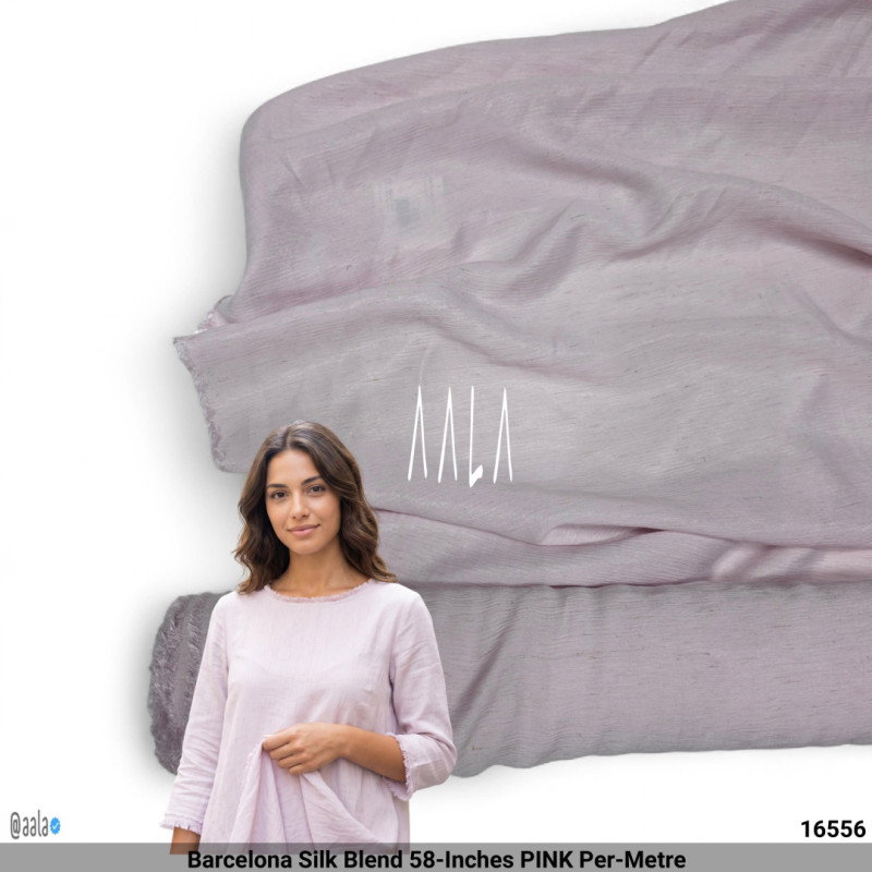 Barcelona Silk Blend 58-Inches PINK Per-Metre