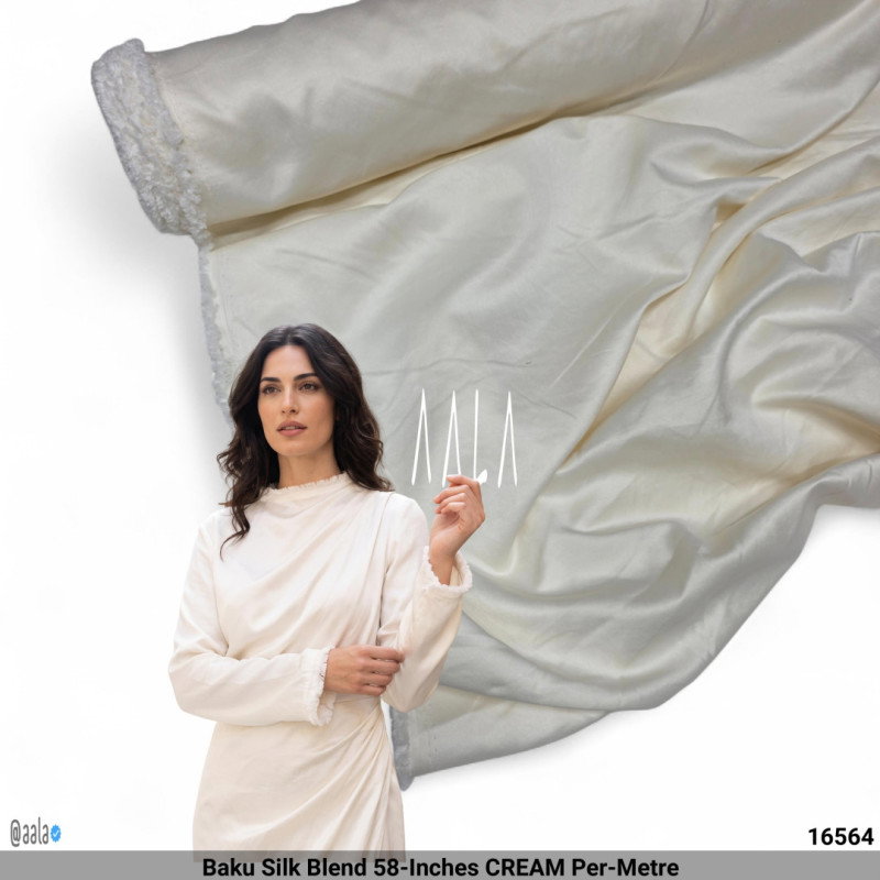Baku Silk Blend 58-Inches CREAM Per-Metre