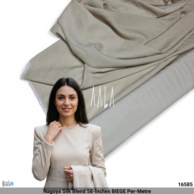 Nagoya Silk Blend 58-Inches BIEGE Per-Metre